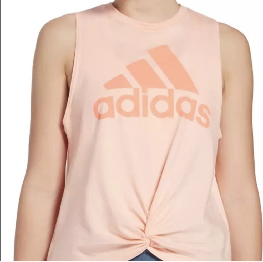 Adidas Women's T-Shirt Peach Sleeveless Size Small